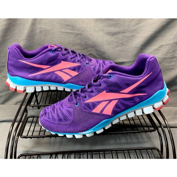 REEBOK REALFLEX (V47472) Purple/Pink/Teal Running Shoes Women's Size 7 - Picture 1 of 10